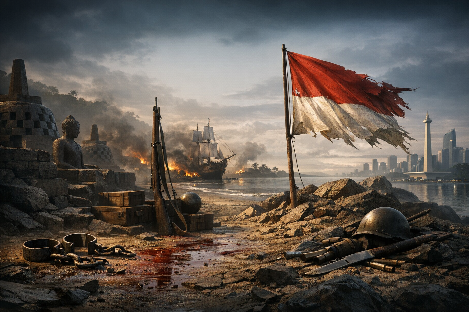 Was die Flagge von Indonesien über die Geschichte aussagt